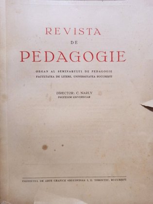 Revista de pedagogie, vol. X