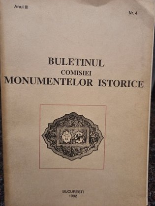 Buletinul comisiei Monumentelor istorice, anul III, nr. 4