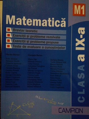 Matematica clasa a IXa M1