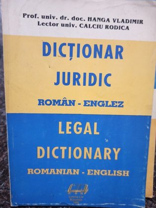 Dictionar juridic roman - englez