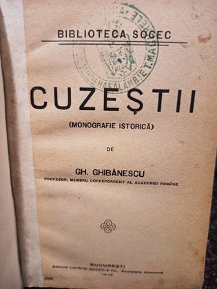 Cuzestii (monografie istorica)