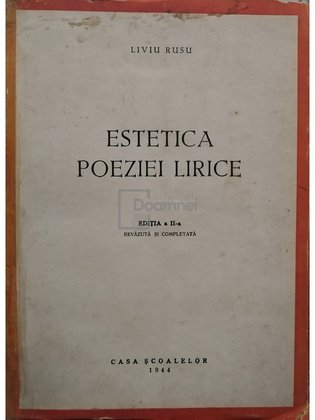 Estetica poeziei lirice, editia a II-a