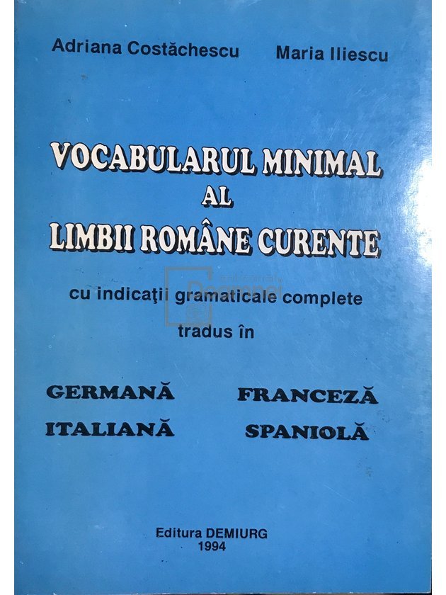 Vocabularul minimal al limbii române curente