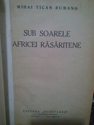 Sub soarele Africei Rasaritene