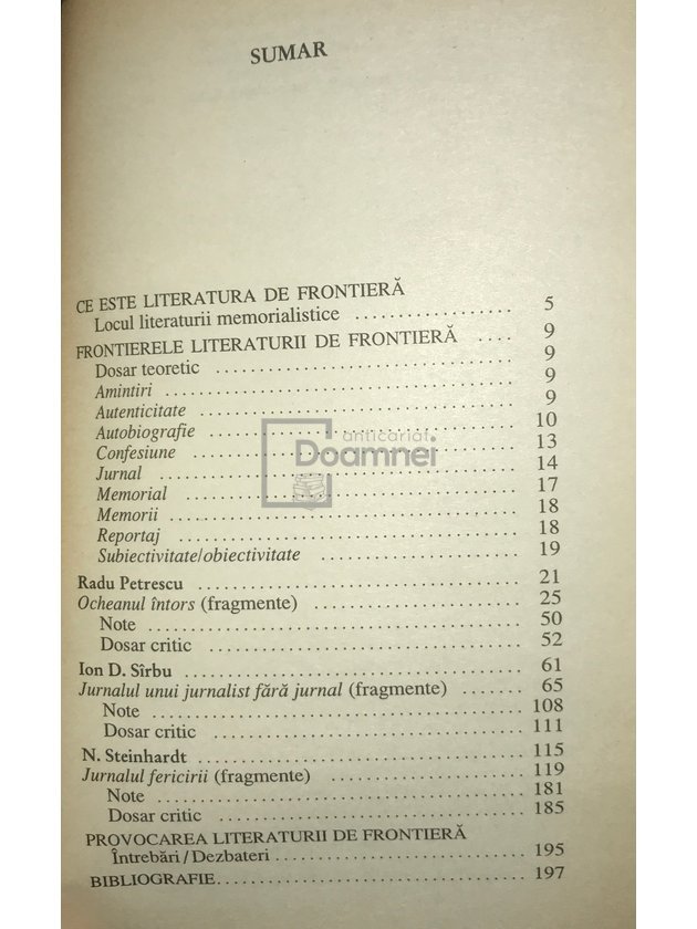 Literatura memorialistică - Radu Petrescu, Ion D. Sîrbu, N. Steinhardt