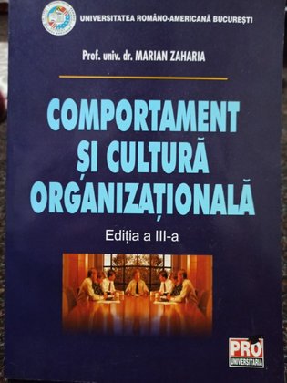 Comportament si cultura organizationala, editia a III-a