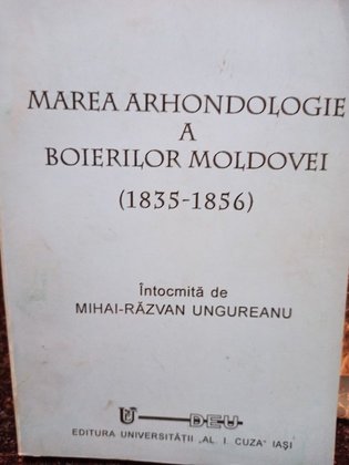 Marea arhondologie a boierilor Moldovei