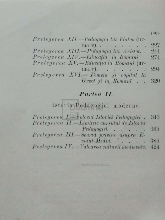 Istoria pedagogiei - Teoriile si institutiile de educatie, volumul intai