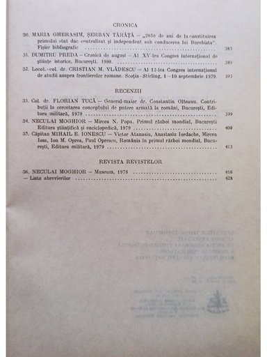 Studii si materiale de muzeografie si istorie militara, nr. 13/1980