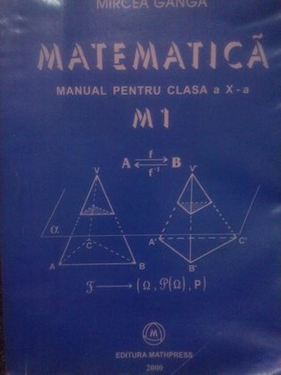 Matematica. Manual pentru clasa a Xa. M1