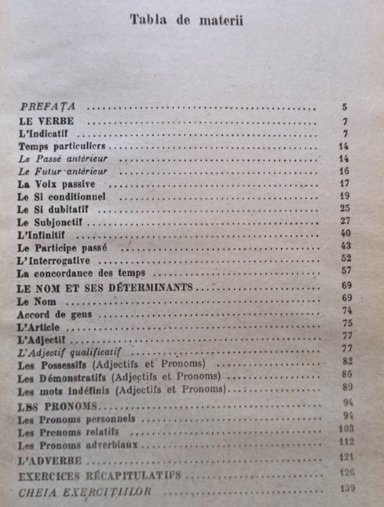 Gramatica limbii franceze in exercitii