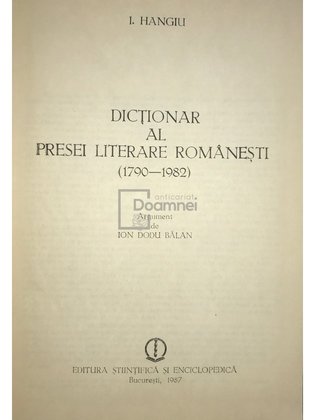 Dicționar al presei literare românești