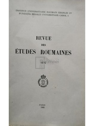 Revue des etudes roumaines, vol. IX-X