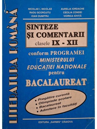 Literatura română - Sinteze și comentarii clasele IX-XII