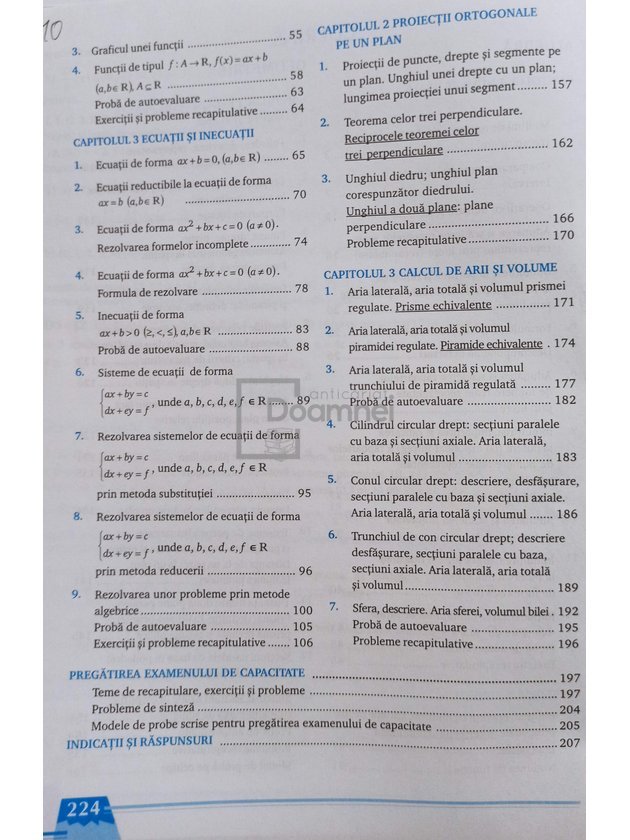 Matematica - Manual pentru clasa a VIIIa