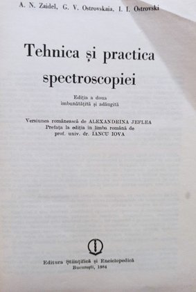 Tehnica si practica spectroscopiei