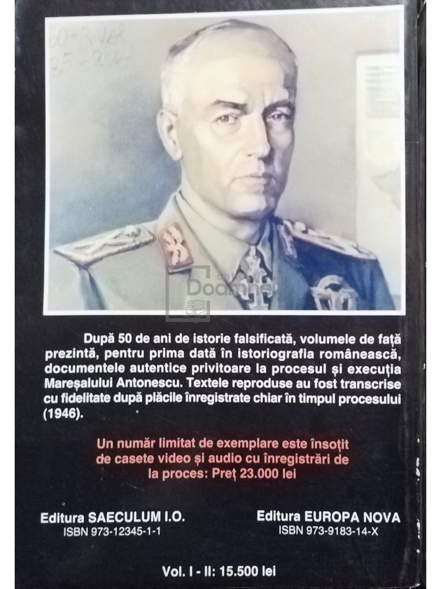 Procesul mareșalului Antonescu, 2 vol.