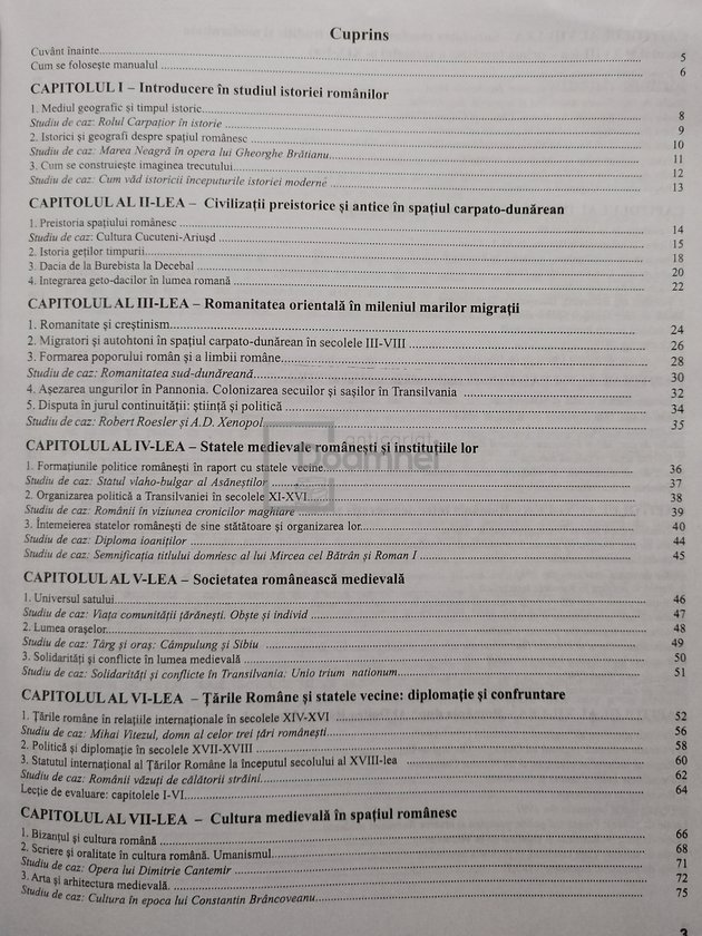 Istoria românilor - Manual pentru clasa a VIII-a