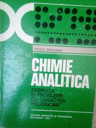 Chimie analitica, exercitii si probleme cu caracter programat