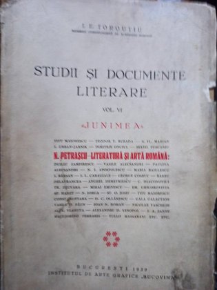 Studii si documente literare, vol. VI