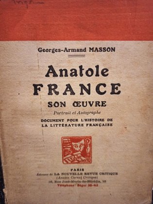 Anatole france son oeuvre