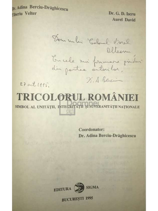 Tricolorul României (semnată)