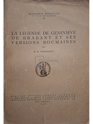 La legende de Genevieve de Brabant et ses versions Roumaines