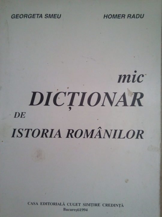 Mic dictionar de istoria romanilor