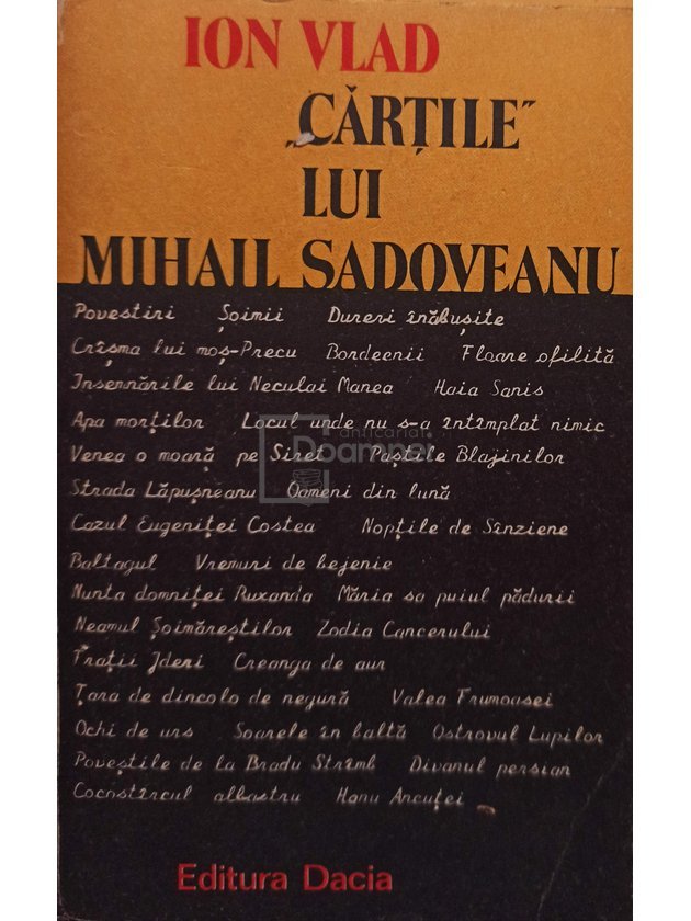 Cartile lui Mihail Sadoveanu