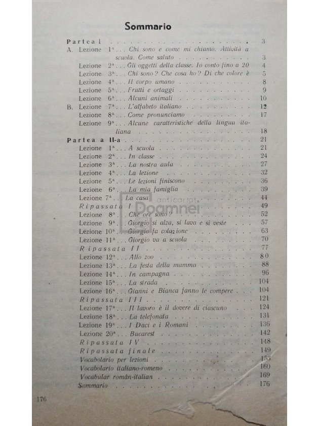 Limba italiana - Manual pentru anul I de studiu ( a doua limba moderna)
