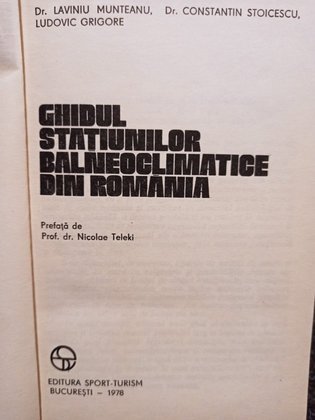 Ghidul statiunilor balneoclimatice din Romania