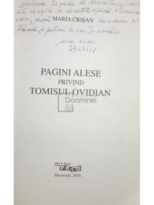 P. Ovidius Naso - Bimileniul exilării (semnată)