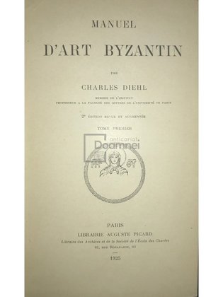 Manuel d'art byzantin, tome premier