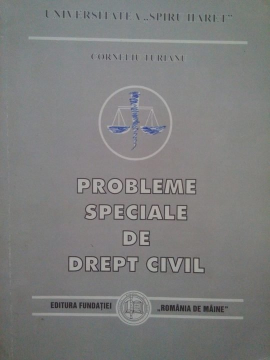 Probleme speciale de drept civil