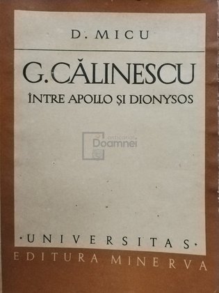 G. Călinescu între Apollo și Dionysos