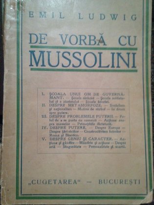 De vorba cu Mussolini