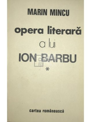 Opera literară a lui Ion Barbu