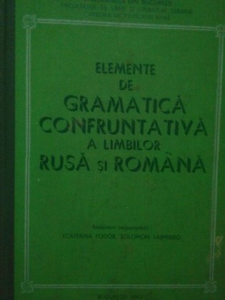 Elemente de gramatica confruntativa a limbilor rusa si romana
