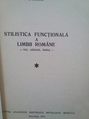 Stilistica functionala a limbii romane