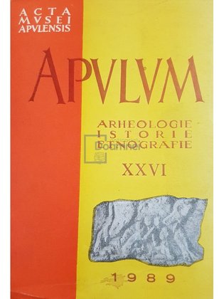 Apulum, vol. XXVI