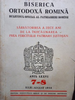 Buletinul oficial al Patriarhiei Romane, anul LXXVI, nr. 78
