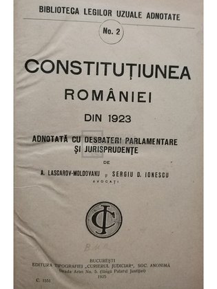 Constitutiunea Romaniei din 1923