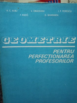 Geometrie pentru perfectionarea profesorilor