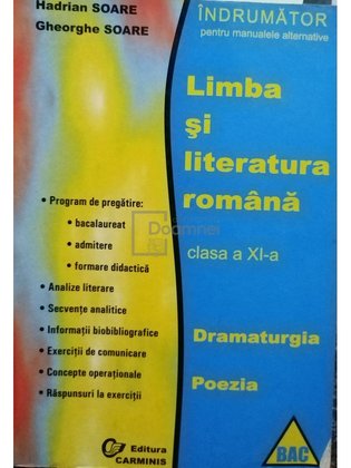 Limba și literatura română, clasa a XI-a