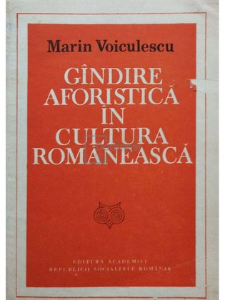 Gandirea aforistica in cultura romaneasca