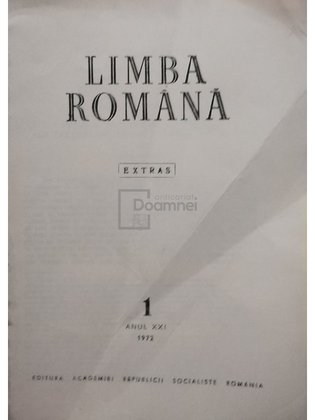 Limba romana, vol. 1, anul XXI (semnata)