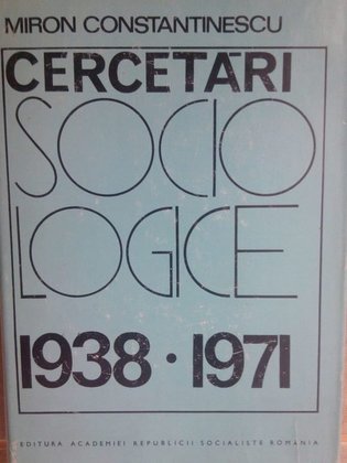 Cercetari sociologice, 19381971