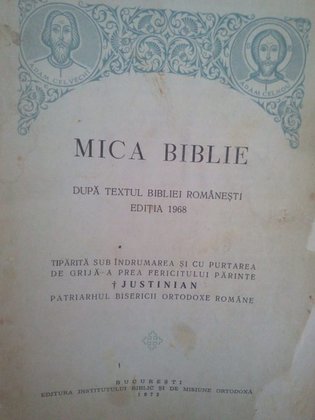 Mica biblie. Dupa textul bibliei romanesti editia 1968