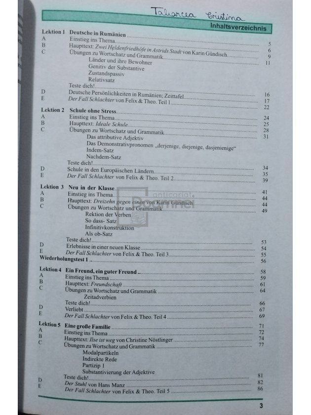Deutsch mit spass. Manual pentru clasa a VIII-a, limba I de studiu
