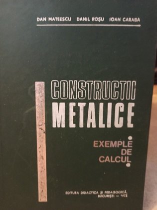 Constructii metalice exemple de calcul
